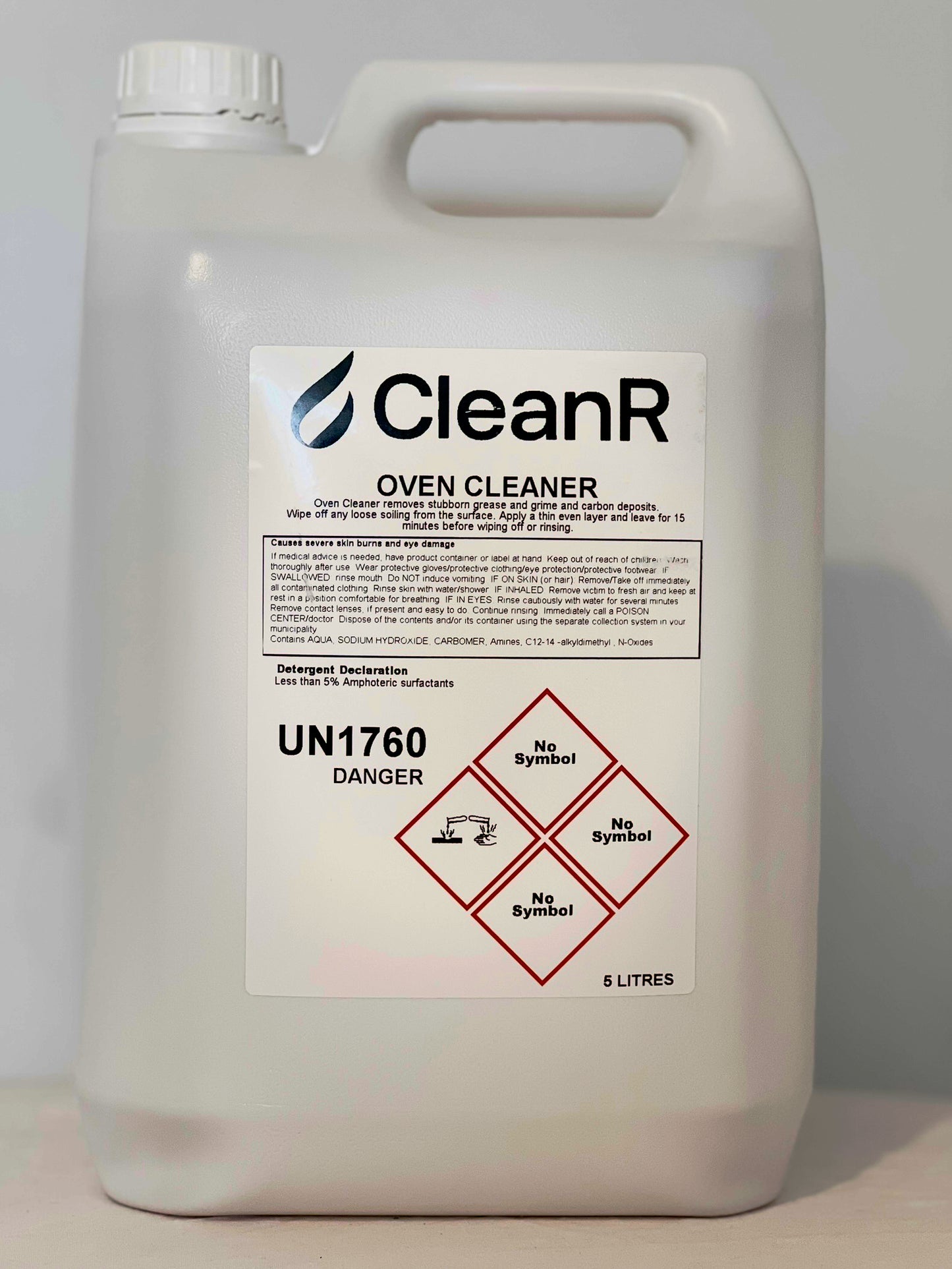 CleanR Grease Lighting Oven Cleaner 5L - Effective Kitchen Appliance Maintenance Solution for Stoves and Ovens
