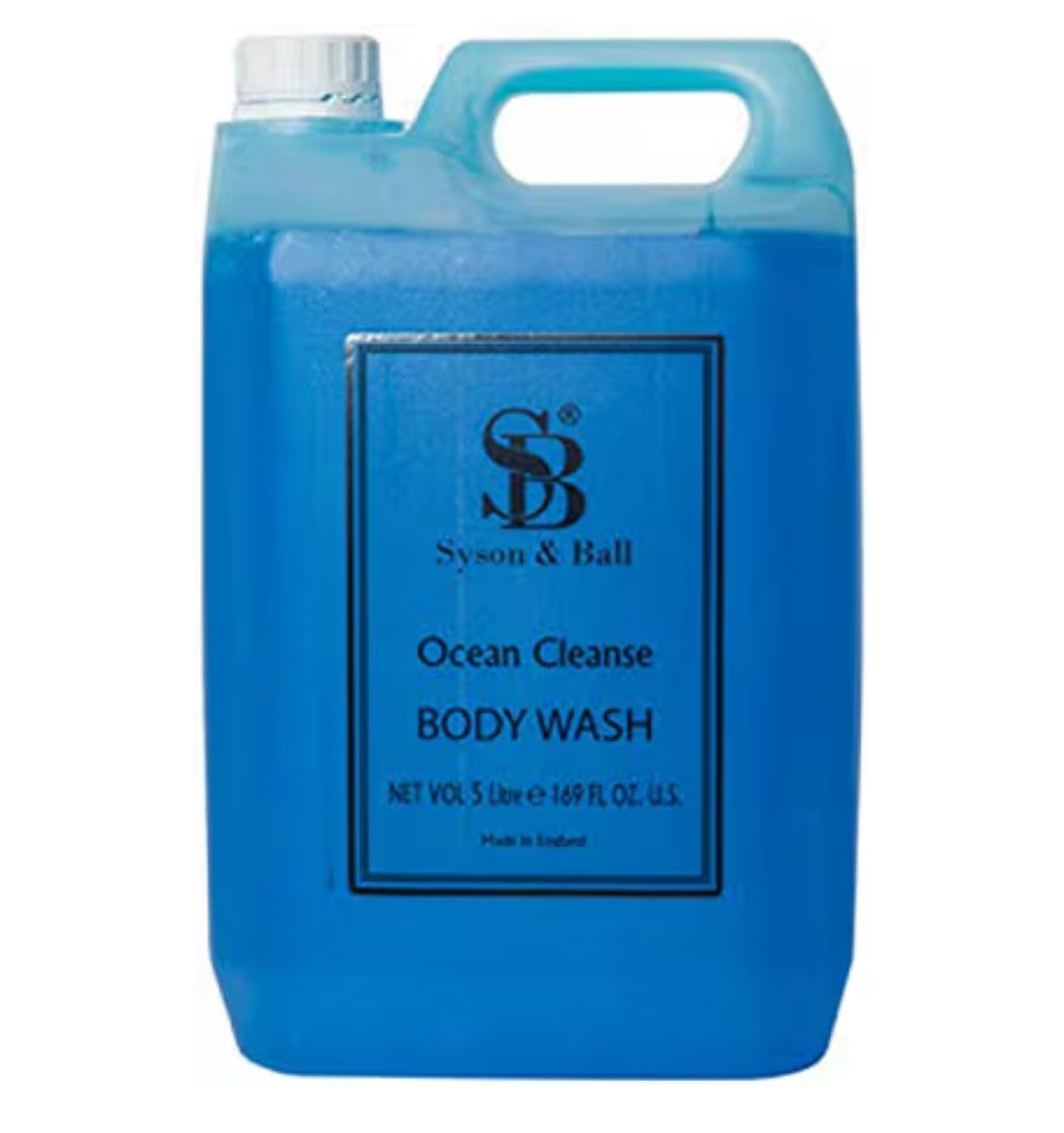 Syson & Ball Ocean Cleanse Body Wash Fragrance 5 Litre Bottle - Refreshing Marine Scent for Daily Cleansing