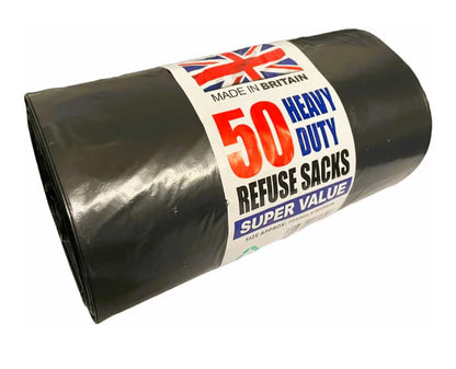50 Heavy Duty Bin Bags